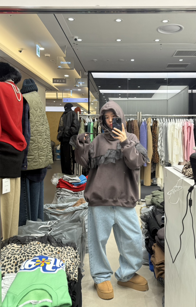 INTHEEND韓國代購㊣女裝新款時尚人氣真品推薦熱賣25秋冬衛衣INTHEEND衛衣