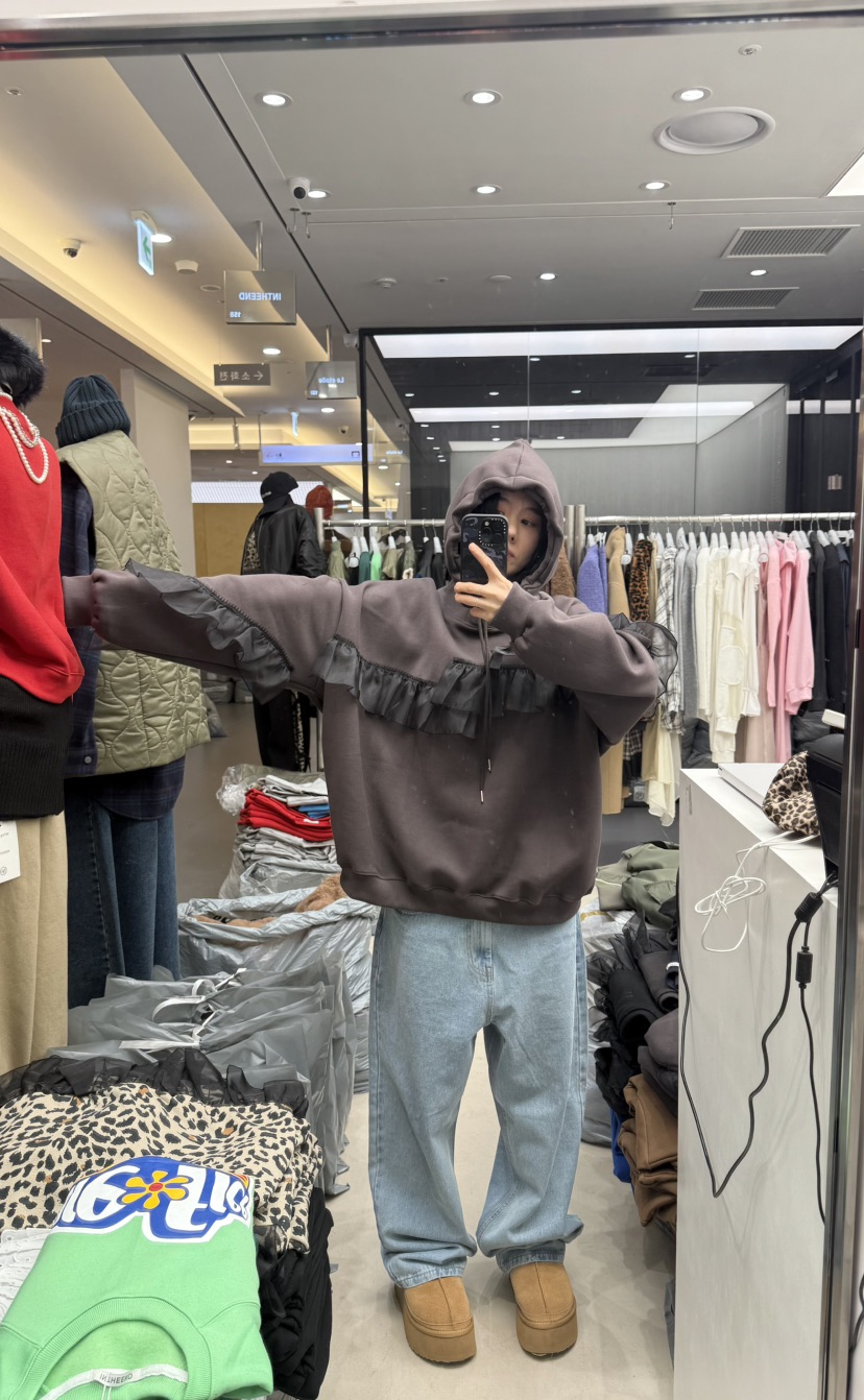 INTHEEND韓國代購㊣女裝新款時尚人氣真品推薦熱賣25秋冬衛衣INTHEEND衛衣