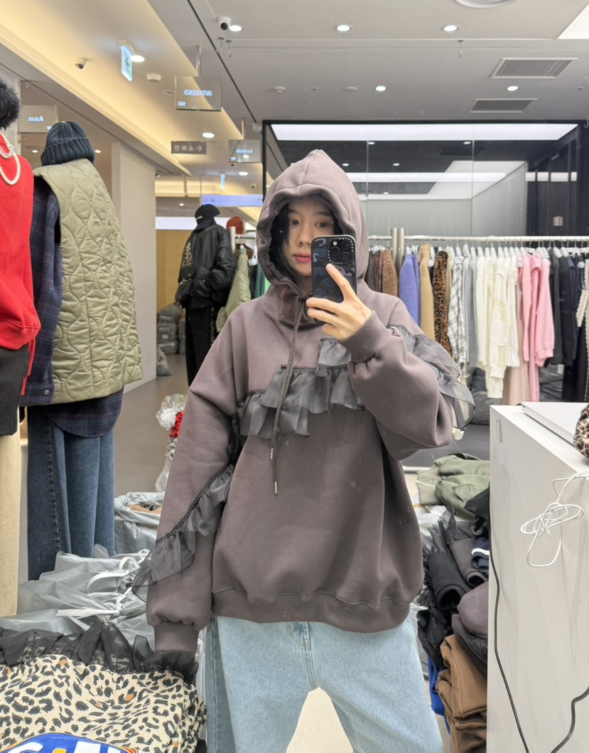 INTHEEND韓國代購㊣女裝新款時尚人氣真品推薦熱賣25秋冬衛衣INTHEEND衛衣