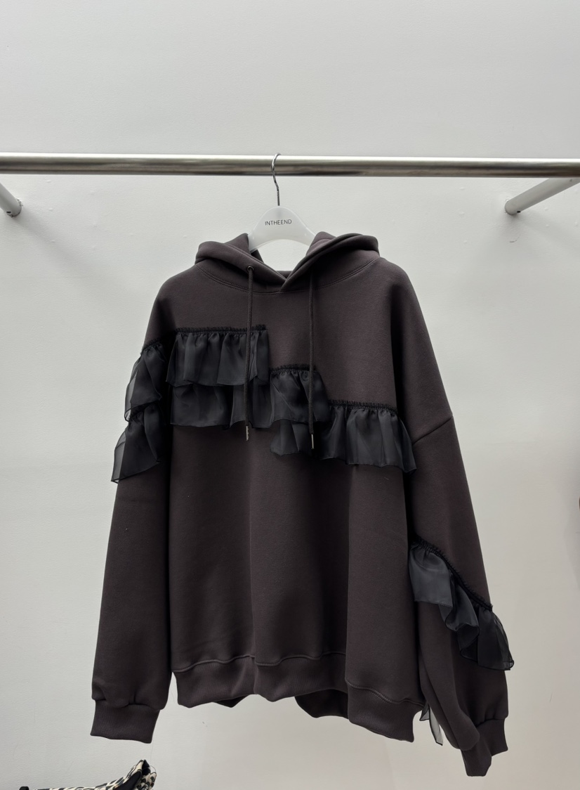 INTHEEND韓國代購㊣女裝新款時尚人氣真品推薦熱賣25秋冬衛衣INTHEEND衛衣