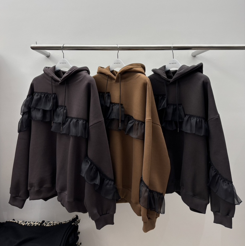 INTHEEND韓國代購㊣女裝新款時尚人氣真品推薦熱賣25秋冬衛衣INTHEEND衛衣