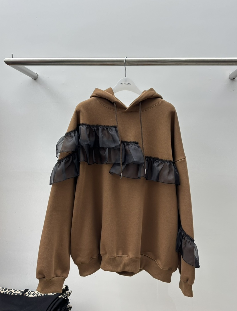 INTHEEND韓國代購㊣女裝新款時尚人氣真品推薦熱賣25秋冬衛衣INTHEEND衛衣