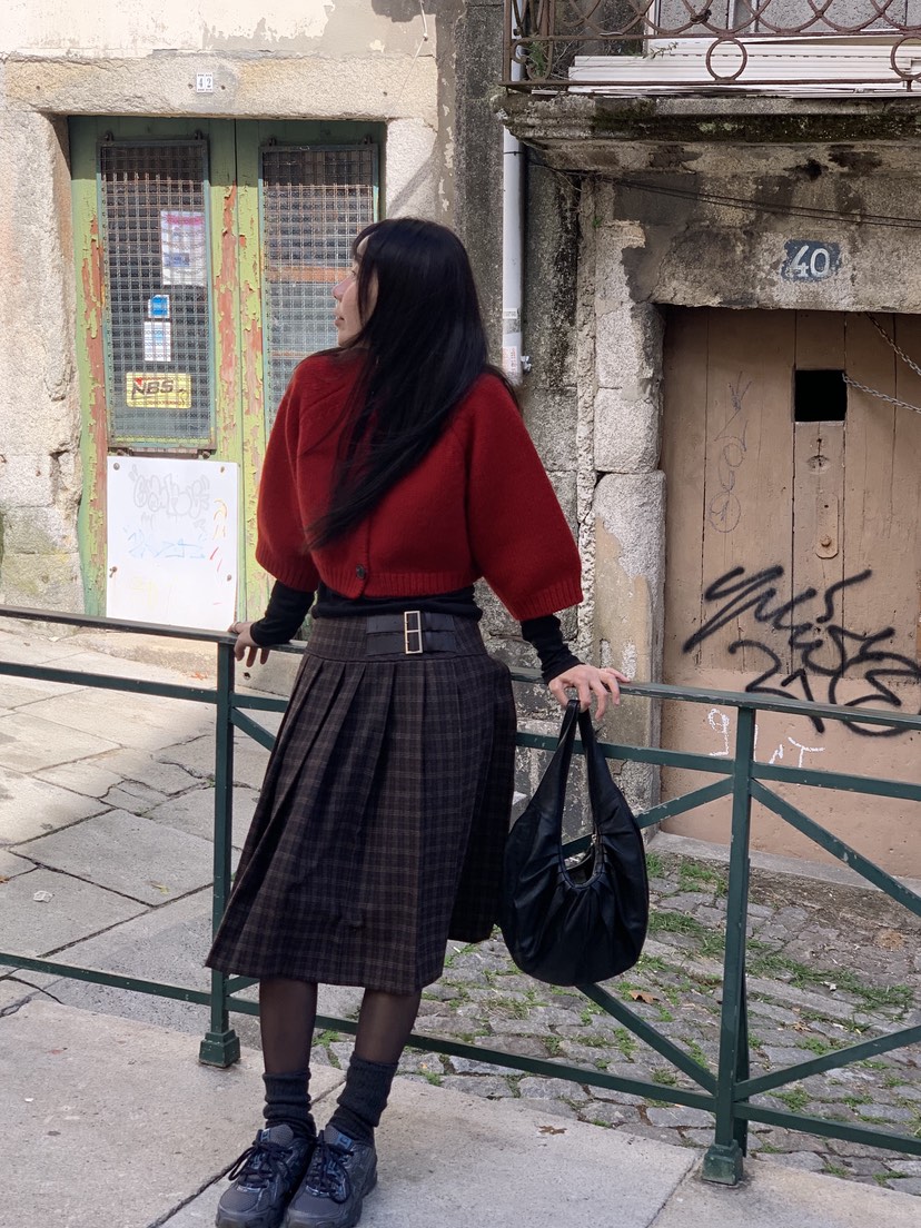 SUNDER MARKET韓國代購㊣女裝新品熱賣職業半身裙中短裙腰帶SUNDER MARKET半身裙/中短裙