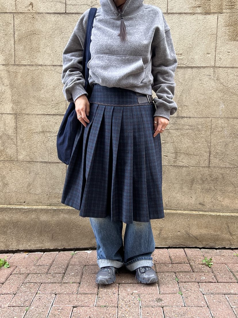 SUNDER MARKET韓國代購㊣女裝新品熱賣職業半身裙中短裙腰帶SUNDER MARKET半身裙/中短裙