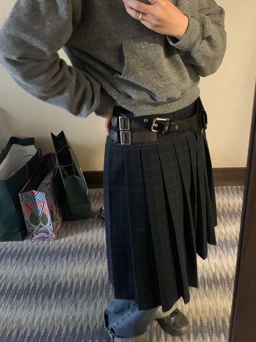 SUNDER MARKET韓國代購㊣女裝新品熱賣職業半身裙中短裙腰帶SUNDER MARKET半身裙/中短裙