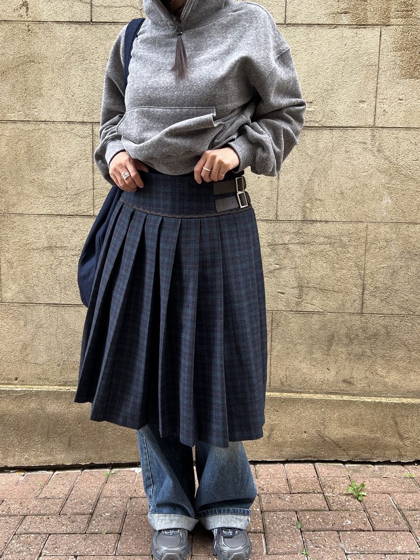 SUNDER MARKET韓國代購㊣女裝新品熱賣職業半身裙中短裙腰帶SUNDER MARKET半身裙/中短裙圖色2