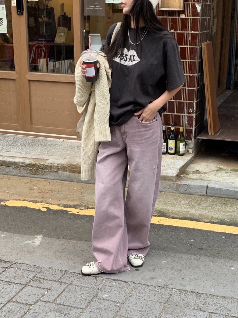 SUNDER MARKET東大門㊣直郵女士新款時尚推薦人氣職業牛仔褲SUNDER MARKET牛仔褲