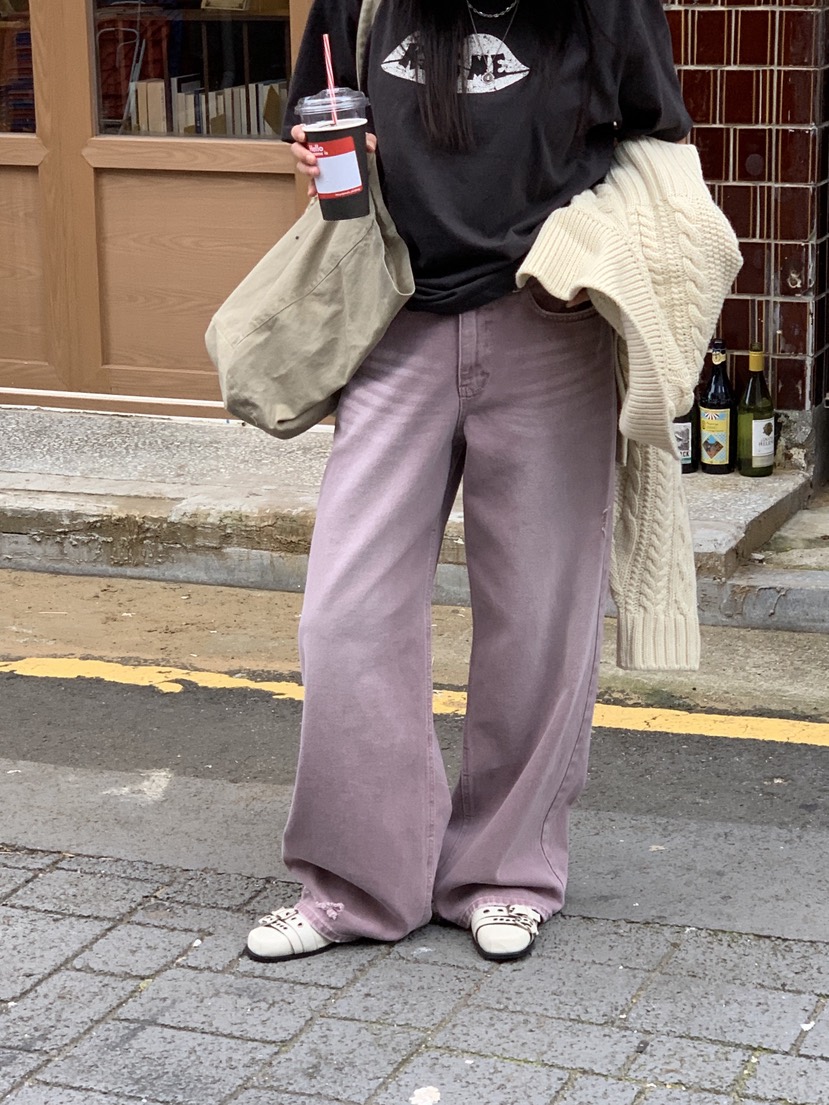 SUNDER MARKET東大門㊣直郵女士新款時尚推薦人氣職業牛仔褲SUNDER MARKET牛仔褲