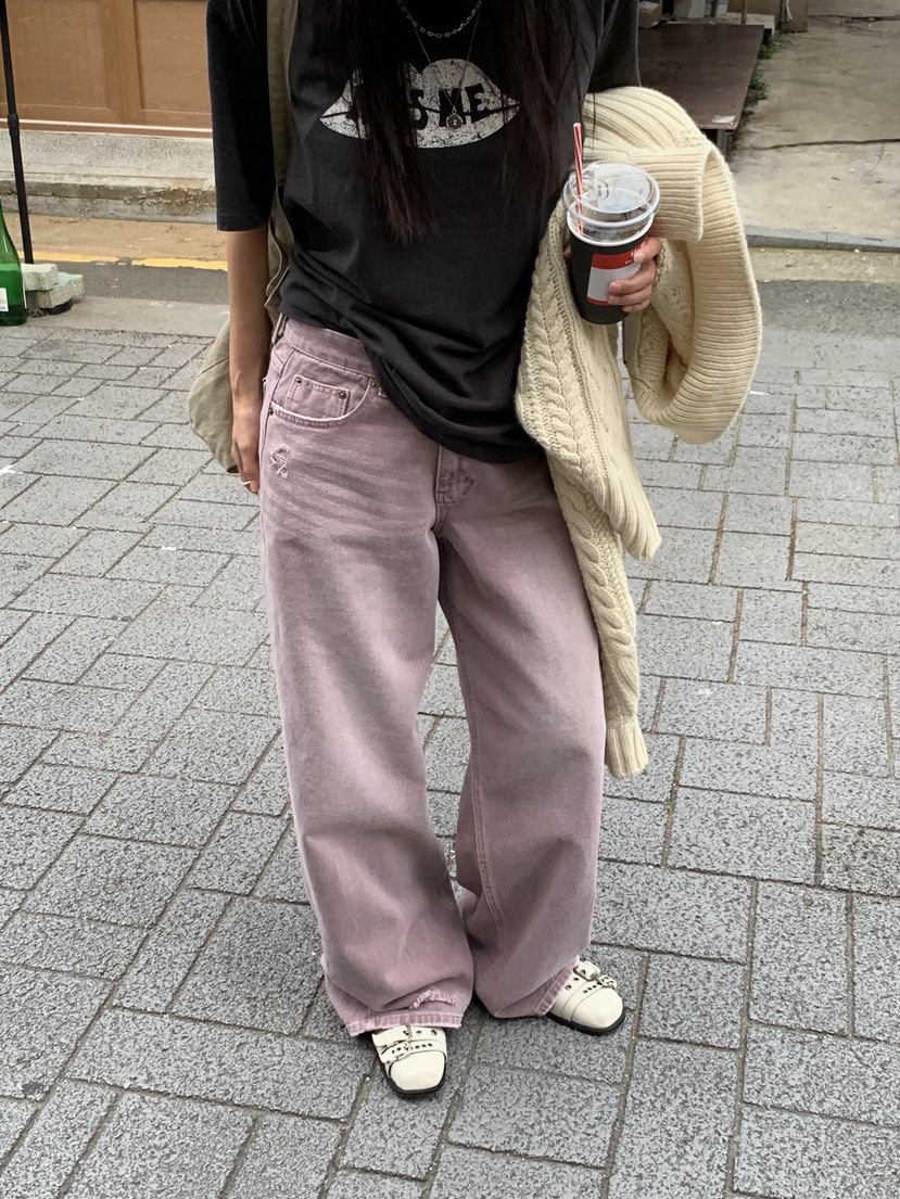 SUNDER MARKET東大門㊣直郵女士新款時尚推薦人氣職業牛仔褲SUNDER MARKET牛仔褲