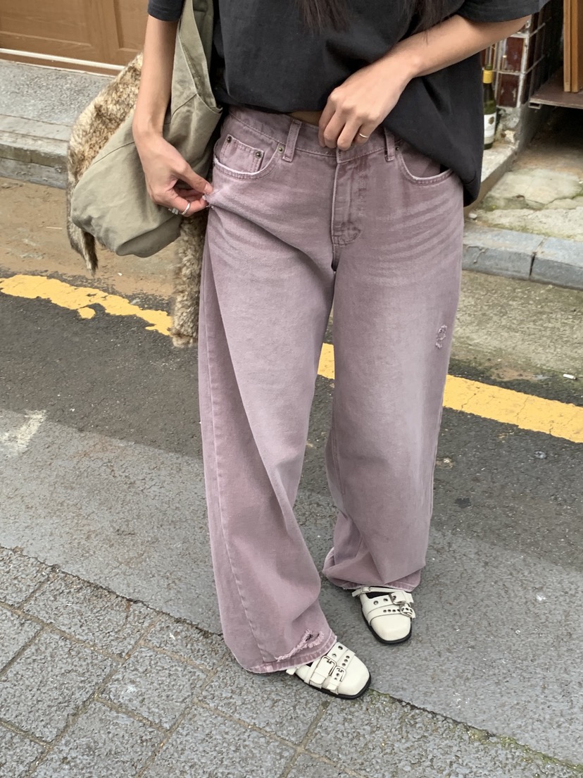 SUNDER MARKET東大門㊣直郵女士新款時尚推薦人氣職業牛仔褲SUNDER MARKET牛仔褲