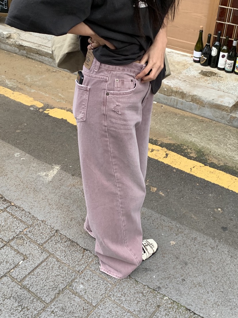 SUNDER MARKET東大門㊣直郵女士新款時尚推薦人氣職業牛仔褲SUNDER MARKET牛仔褲