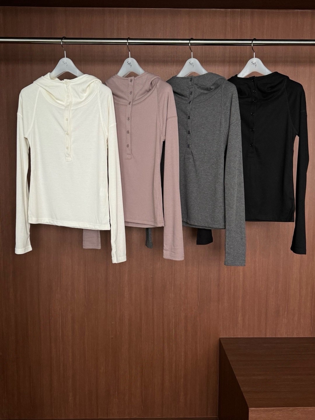 STAY韓國直郵㊣女裝新款休閑時尚25秋冬推薦熱賣真品長袖T恤STAY長袖T恤圖色2左二色