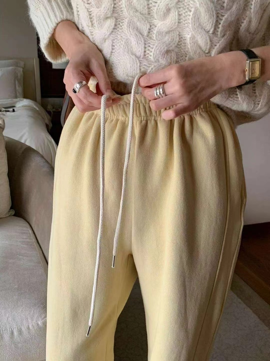 AREING韓國代購㊣女裝新品熱賣真品人氣職業休閑推薦休閑褲AREING休閑褲