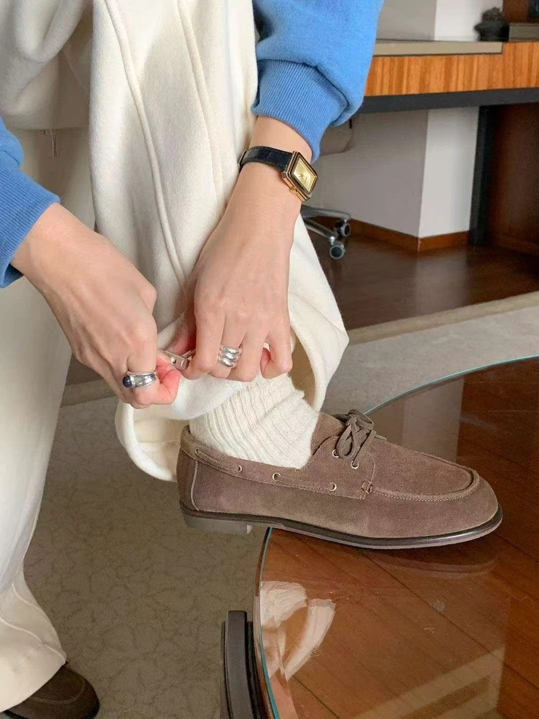 AREING韓國代購㊣女裝新品熱賣真品人氣職業休閑推薦休閑褲AREING休閑褲