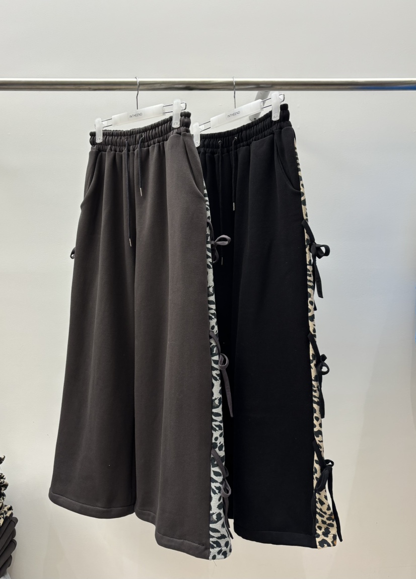 INTHEEND東大門㊣實拍女裝新品人氣熱賣職業推薦休閑褲豹紋INTHEEND休閑褲