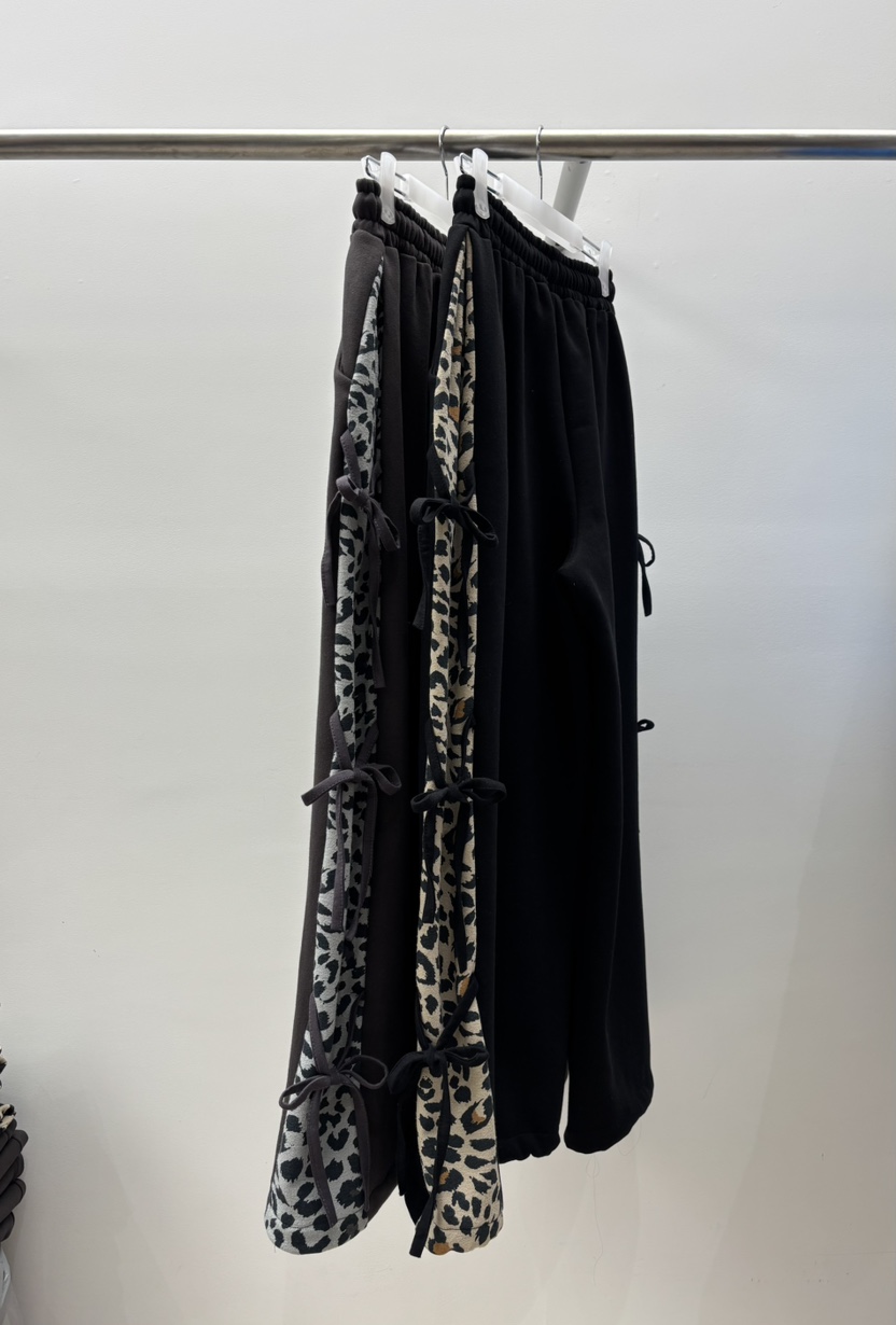 INTHEEND東大門㊣實拍女裝新品人氣熱賣職業推薦休閑褲豹紋INTHEEND休閑褲