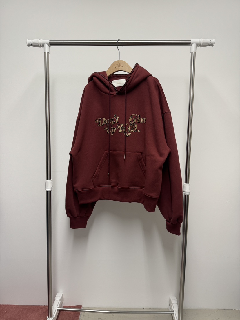 DAILY MOMENT東大門㊣代購女裝新品推薦熱賣休閑衛衣豹紋兜帽DAILY MOMENT衛衣