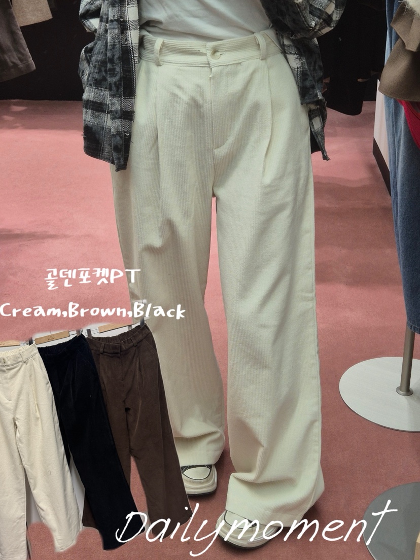 DAILY MOMENT東大門㊣代購女裝新品職業休閑人氣休閑褲口袋DAILY MOMENT休閑褲