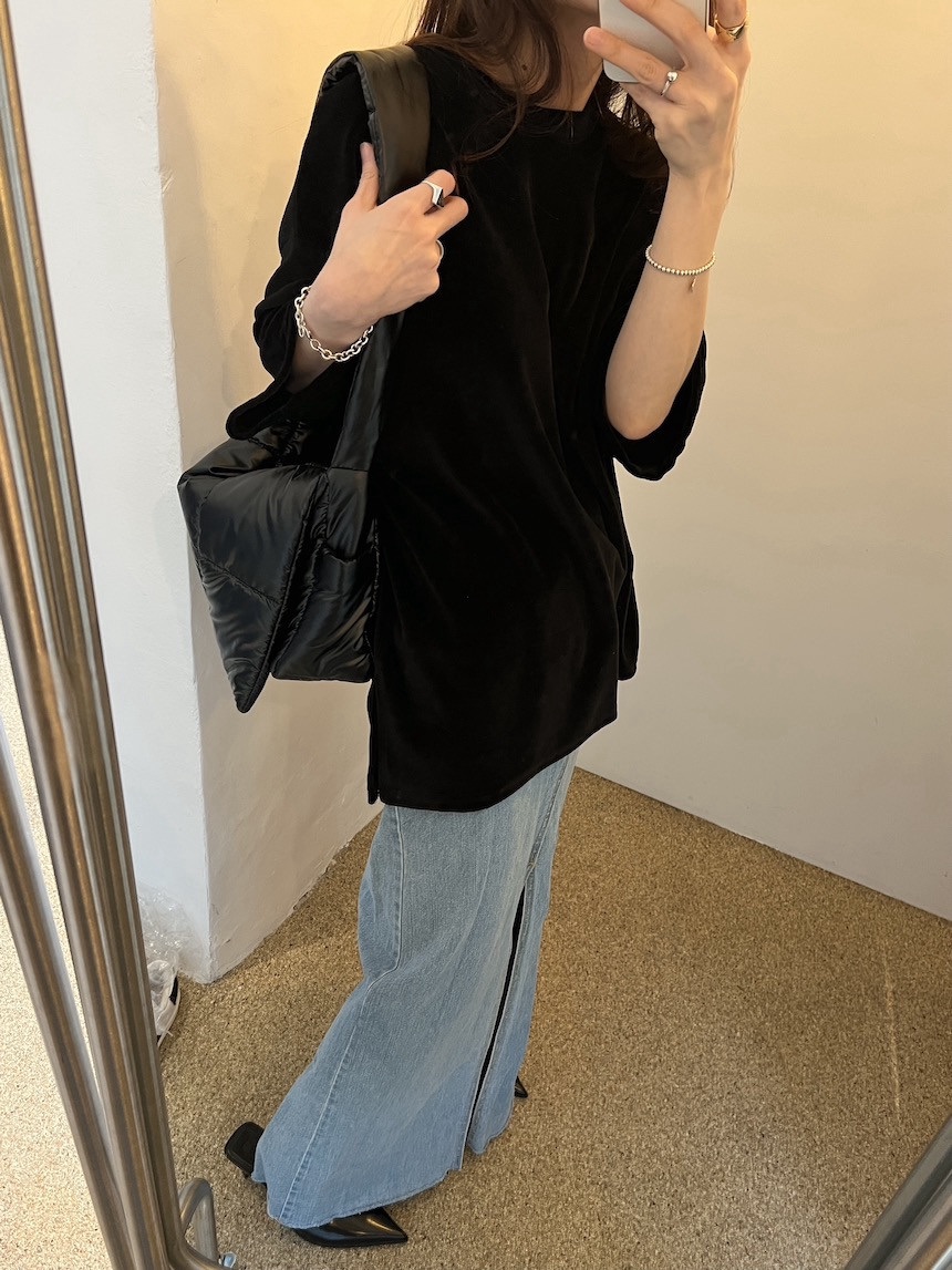 PLANTS ON GRAY東大門㊣實拍女裝新品真品熱賣長袖T恤天鵝絨PLANTS ON GRAY長袖T恤