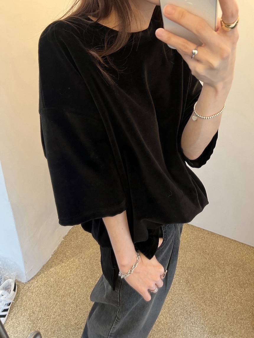 PLANTS ON GRAY東大門㊣實拍女裝新品真品熱賣長袖T恤天鵝絨PLANTS ON GRAY長袖T恤