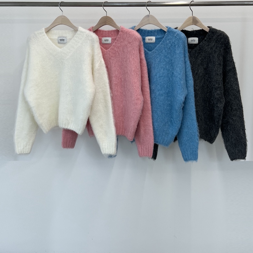 ANOTHER AVENUE東大門㊣代購女士新品推薦針織衫安哥拉V領ANOTHER AVENUE針織衫