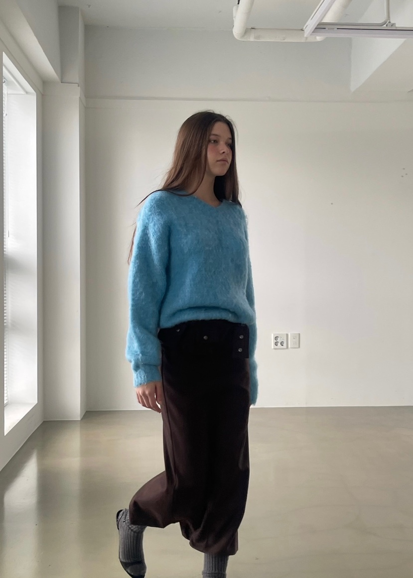 ANOTHER AVENUE東大門㊣代購女士新品推薦針織衫安哥拉V領ANOTHER AVENUE針織衫