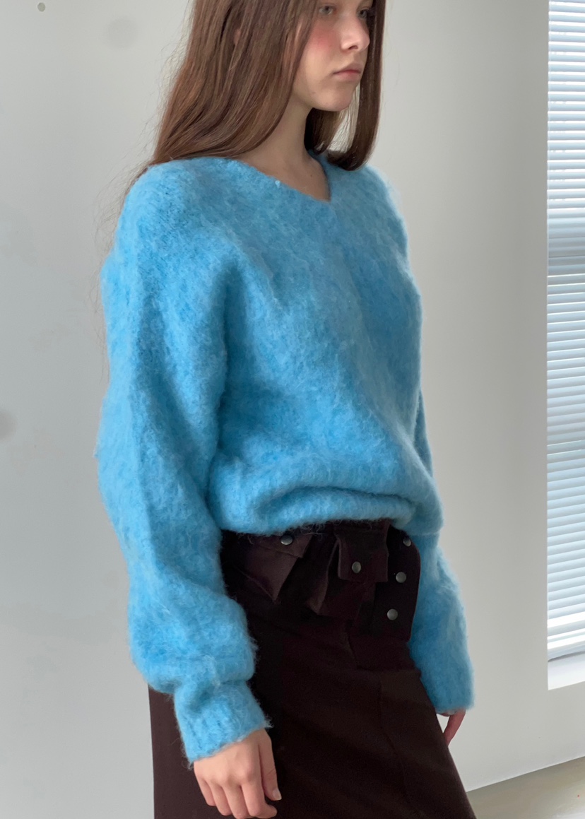 ANOTHER AVENUE東大門㊣代購女士新品推薦針織衫安哥拉V領ANOTHER AVENUE針織衫