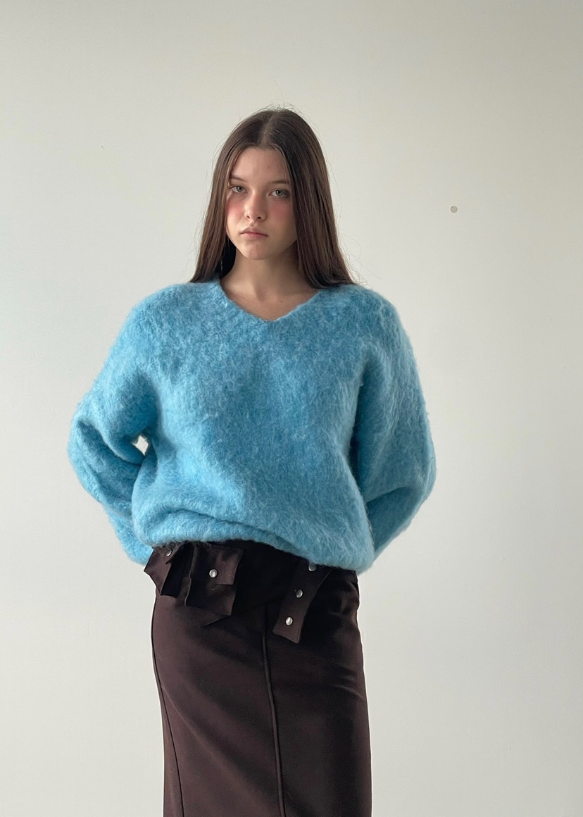 ANOTHER AVENUE東大門㊣代購女士新品推薦針織衫安哥拉V領ANOTHER AVENUE針織衫