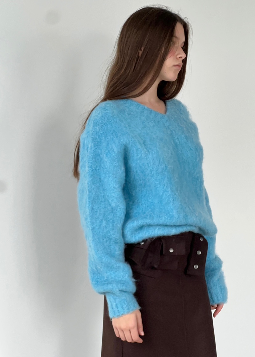 ANOTHER AVENUE東大門㊣代購女士新品推薦針織衫安哥拉V領ANOTHER AVENUE針織衫