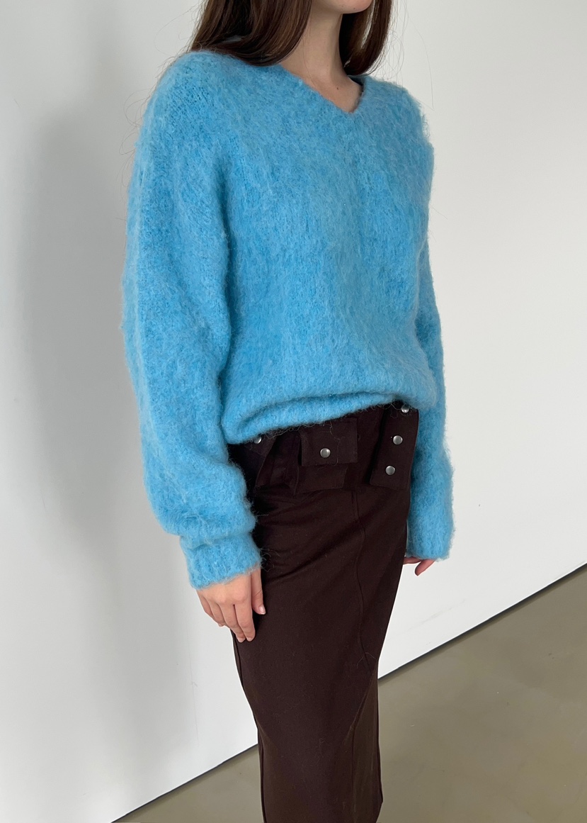 ANOTHER AVENUE東大門㊣代購女士新品推薦針織衫安哥拉V領ANOTHER AVENUE針織衫