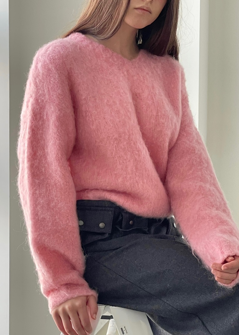 ANOTHER AVENUE東大門㊣代購女士新品推薦針織衫安哥拉V領ANOTHER AVENUE針織衫