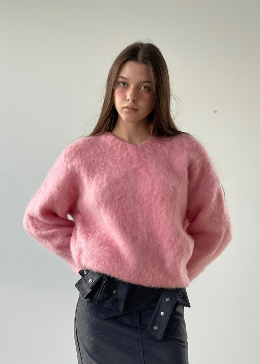 ANOTHER AVENUE東大門㊣代購女士新品推薦針織衫安哥拉V領ANOTHER AVENUE針織衫