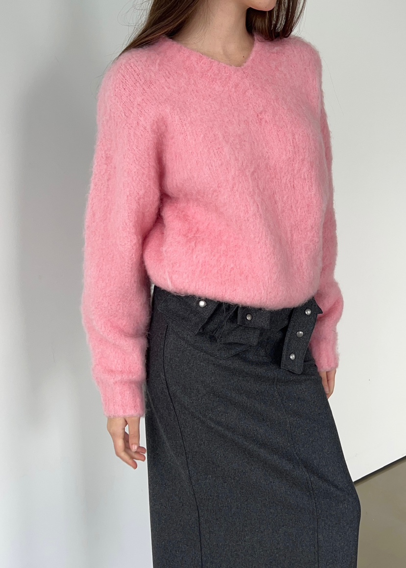 ANOTHER AVENUE東大門㊣代購女士新品推薦針織衫安哥拉V領ANOTHER AVENUE針織衫