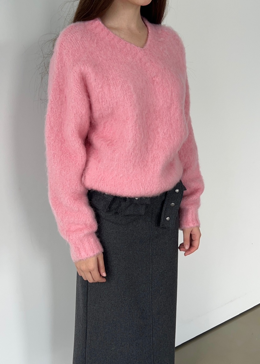 ANOTHER AVENUE東大門㊣代購女士新品推薦針織衫安哥拉V領ANOTHER AVENUE針織衫