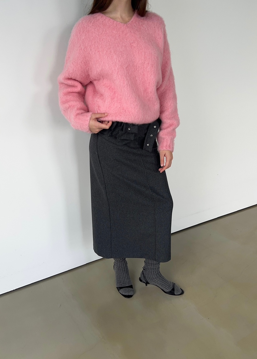 ANOTHER AVENUE東大門㊣代購女士新品推薦針織衫安哥拉V領ANOTHER AVENUE針織衫