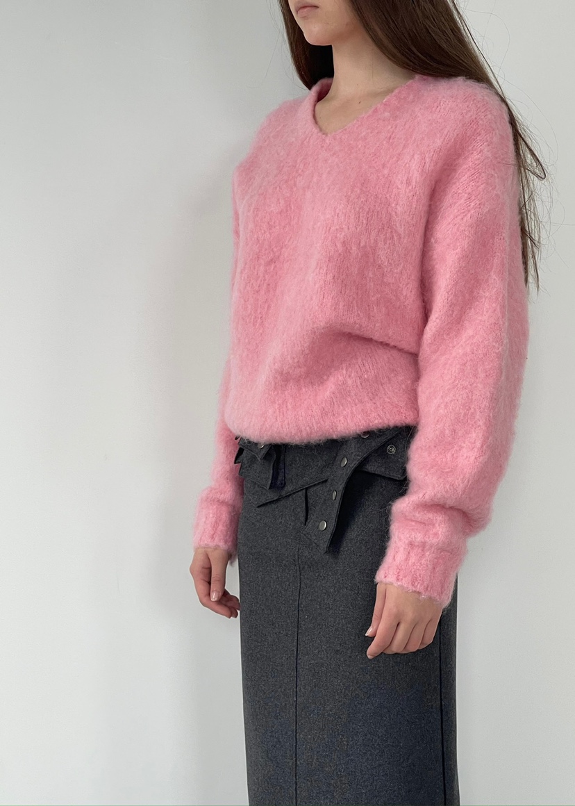 ANOTHER AVENUE東大門㊣代購女士新品推薦針織衫安哥拉V領ANOTHER AVENUE針織衫