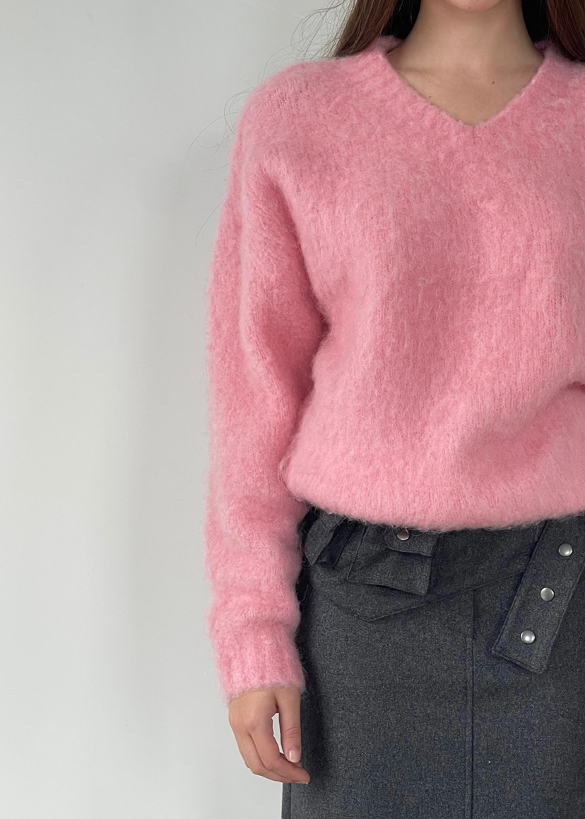 ANOTHER AVENUE東大門㊣代購女士新品推薦針織衫安哥拉V領ANOTHER AVENUE針織衫