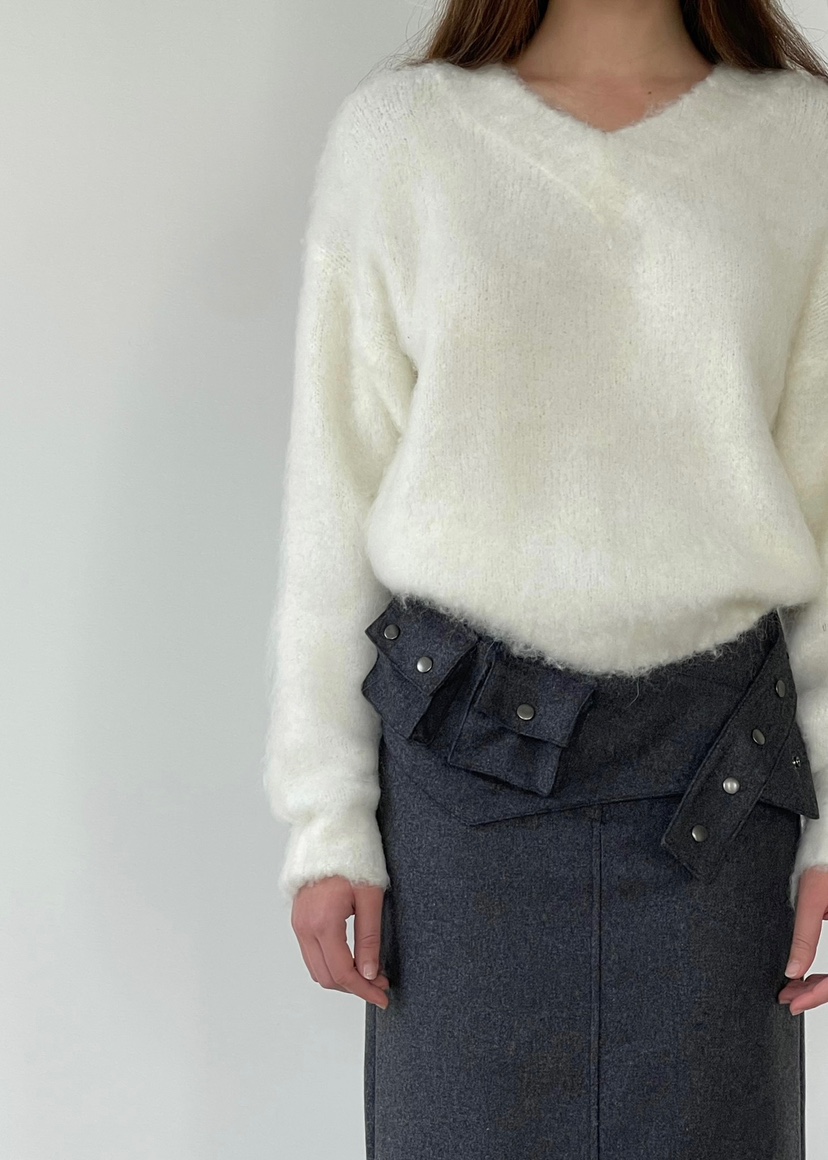 ANOTHER AVENUE東大門㊣代購女士新品推薦針織衫安哥拉V領ANOTHER AVENUE針織衫