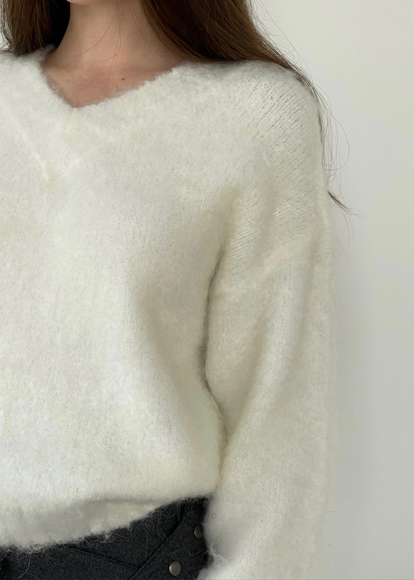 ANOTHER AVENUE東大門㊣代購女士新品推薦針織衫安哥拉V領ANOTHER AVENUE針織衫