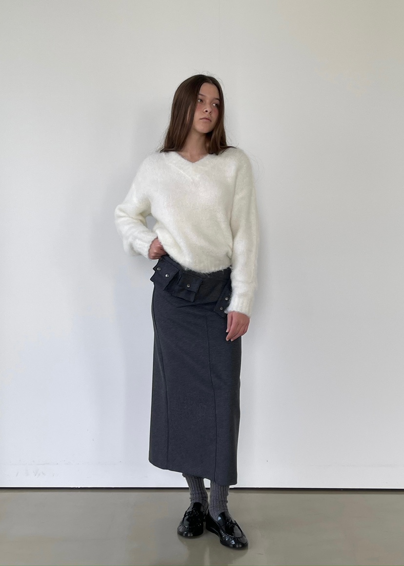 ANOTHER AVENUE東大門㊣代購女士新品推薦針織衫安哥拉V領ANOTHER AVENUE針織衫