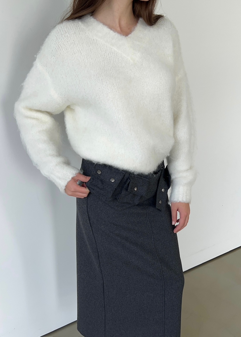 ANOTHER AVENUE東大門㊣代購女士新品推薦針織衫安哥拉V領ANOTHER AVENUE針織衫