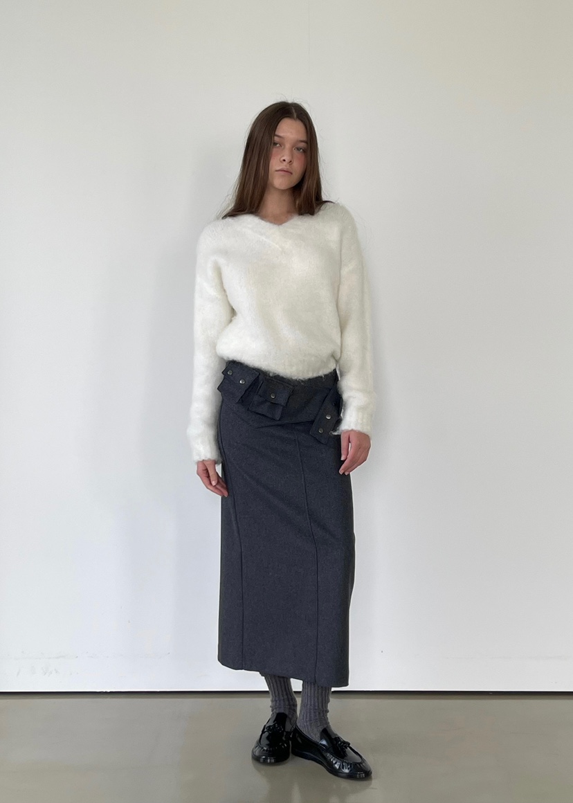 ANOTHER AVENUE東大門㊣代購女士新品推薦針織衫安哥拉V領ANOTHER AVENUE針織衫