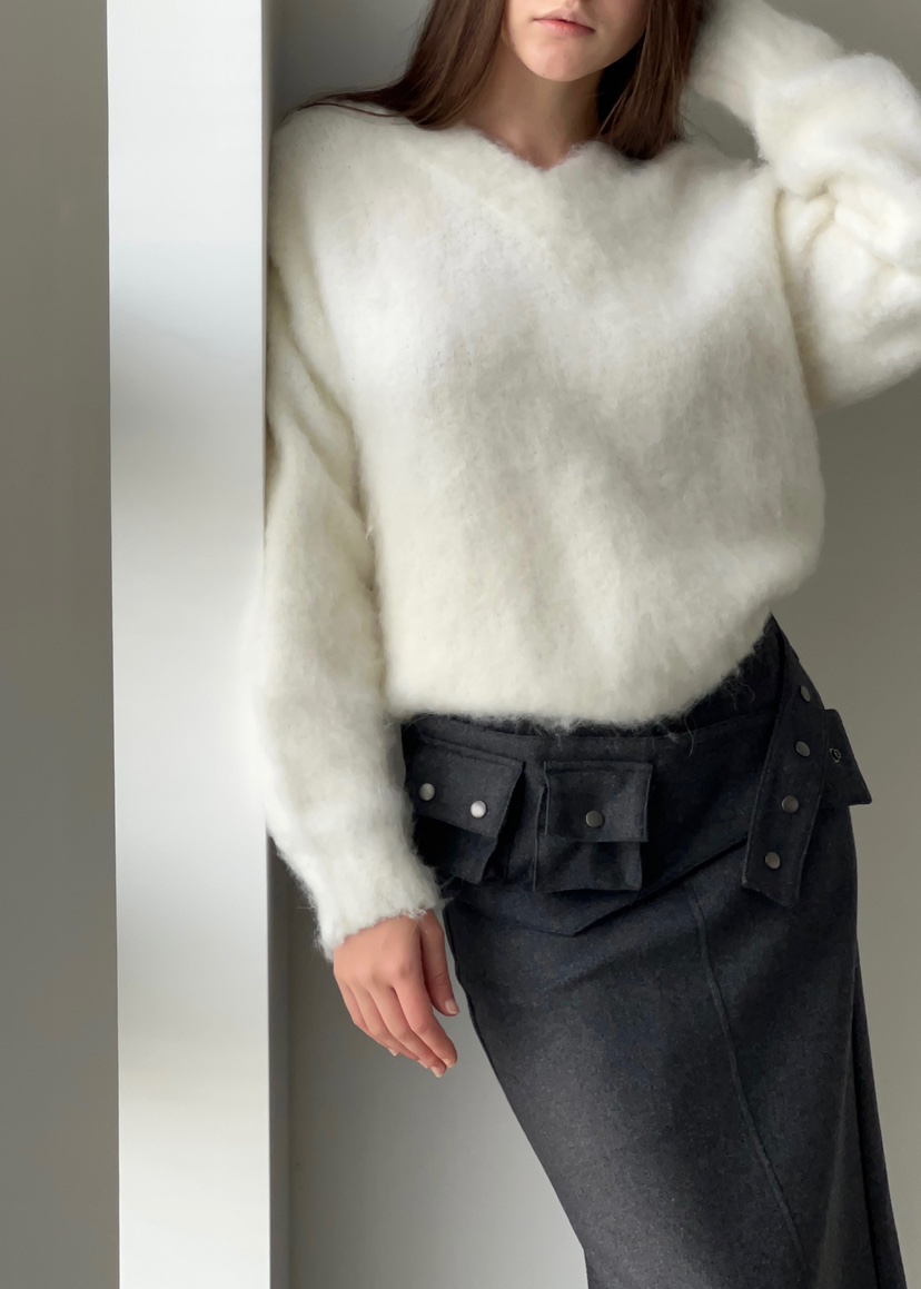 ANOTHER AVENUE東大門㊣代購女士新品推薦針織衫安哥拉V領ANOTHER AVENUE針織衫