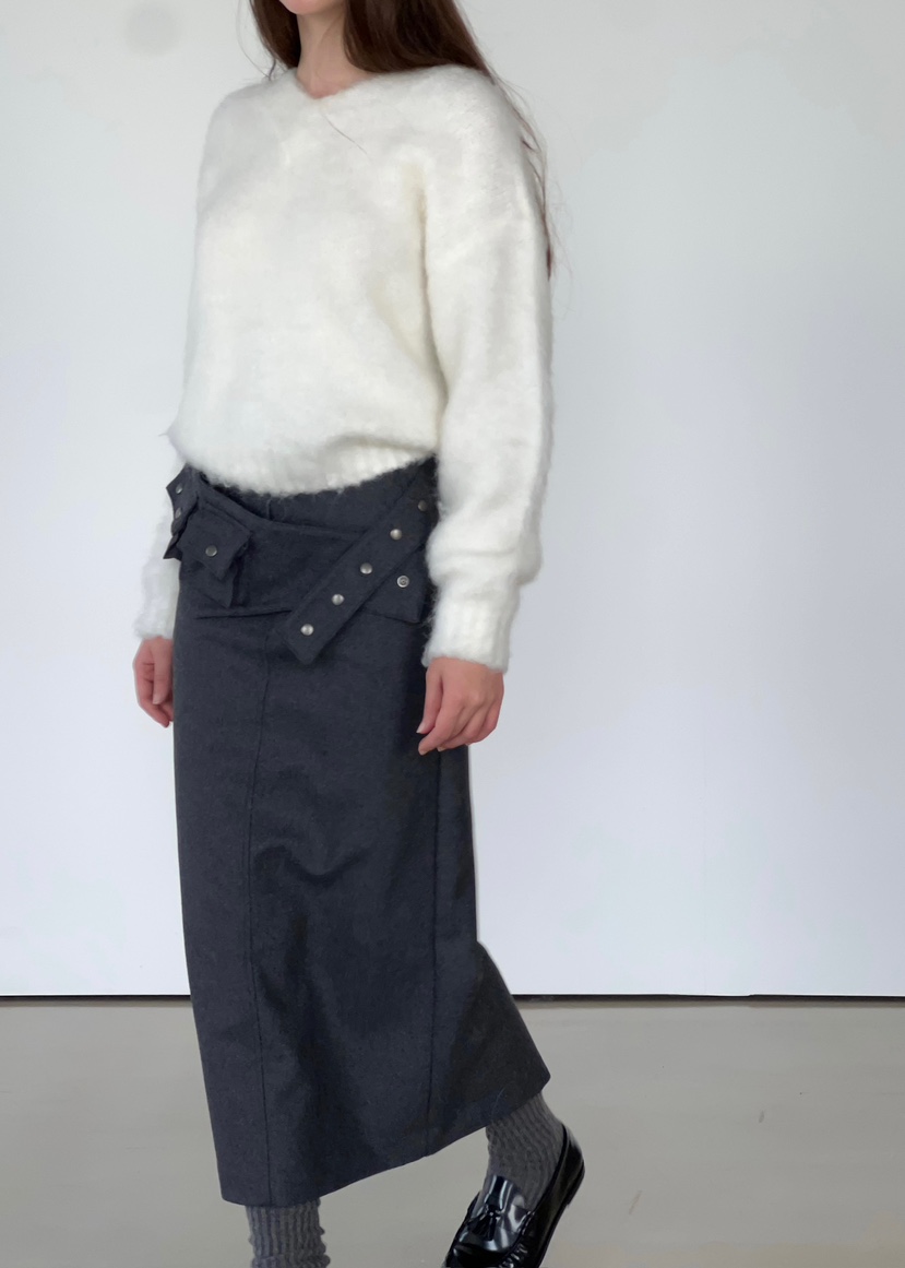 ANOTHER AVENUE東大門㊣代購女士新品推薦針織衫安哥拉V領ANOTHER AVENUE針織衫