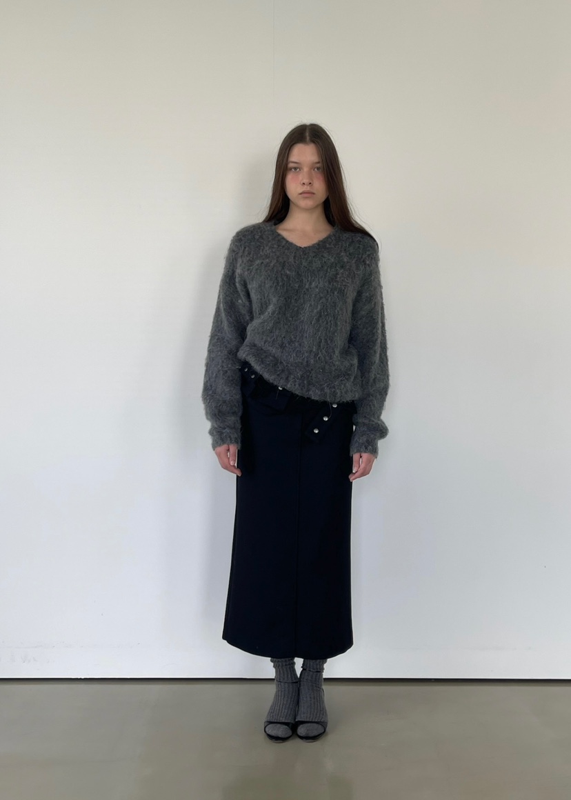 ANOTHER AVENUE東大門㊣代購女士新品推薦針織衫安哥拉V領ANOTHER AVENUE針織衫