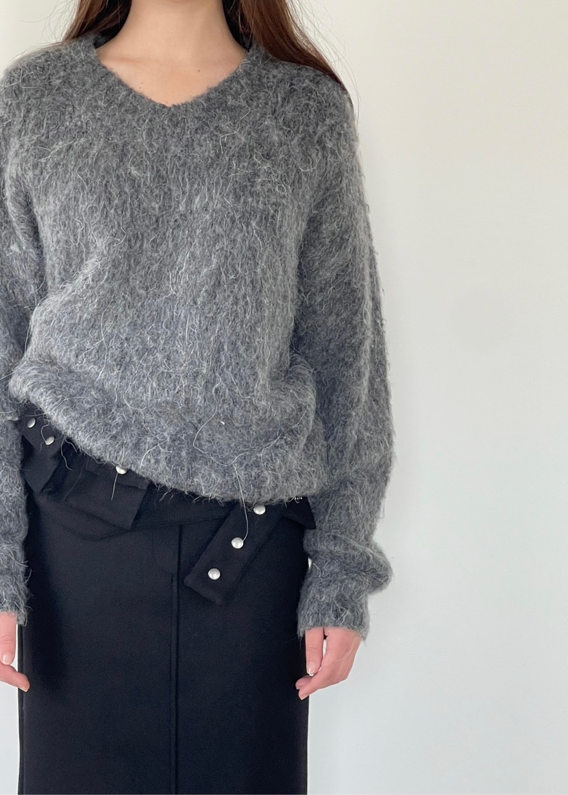 ANOTHER AVENUE東大門㊣代購女士新品推薦針織衫安哥拉V領ANOTHER AVENUE針織衫