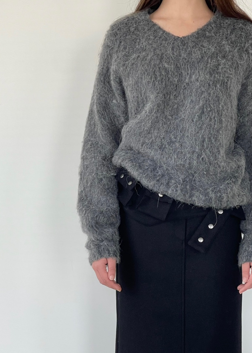 ANOTHER AVENUE東大門㊣代購女士新品推薦針織衫安哥拉V領ANOTHER AVENUE針織衫