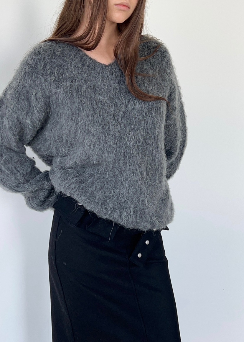 ANOTHER AVENUE東大門㊣代購女士新品推薦針織衫安哥拉V領ANOTHER AVENUE針織衫