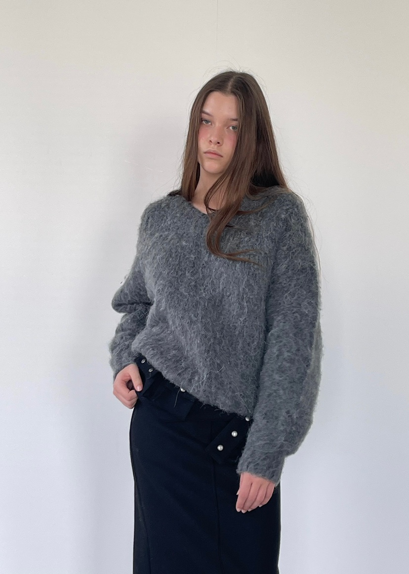 ANOTHER AVENUE東大門㊣代購女士新品推薦針織衫安哥拉V領ANOTHER AVENUE針織衫