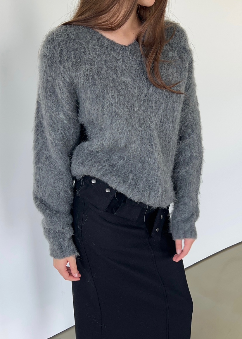 ANOTHER AVENUE東大門㊣代購女士新品推薦針織衫安哥拉V領ANOTHER AVENUE針織衫